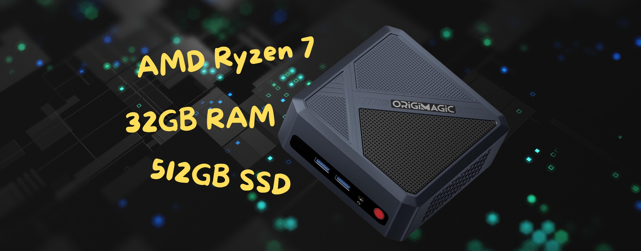 Mini PC potentissimo, con AMD Ryzen 7, 32GB di RAM e SSD da 512GB