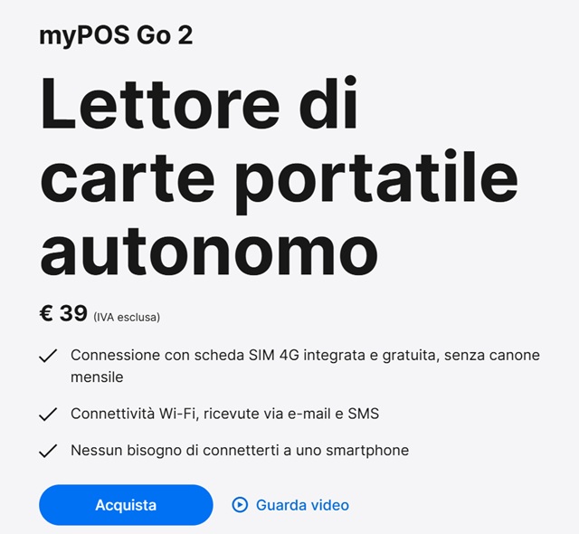 mypos go 2 offerta