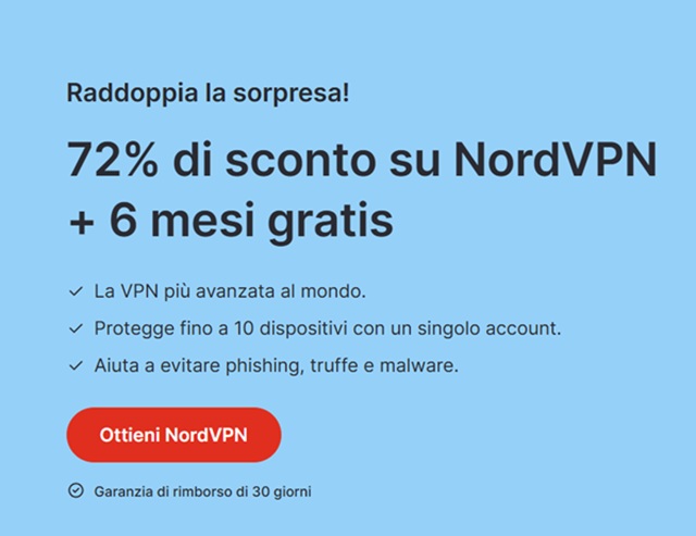 nordvpn offerta